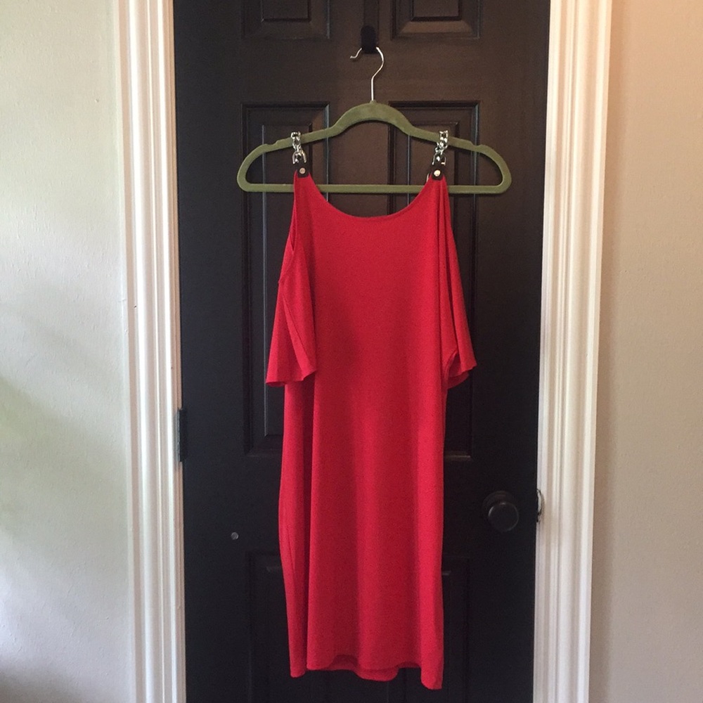 Red Cold Shoulder Dress